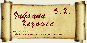 Vuksana Kezović vizit kartica